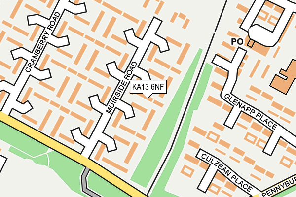 KA13 6NF map - OS OpenMap – Local (Ordnance Survey)
