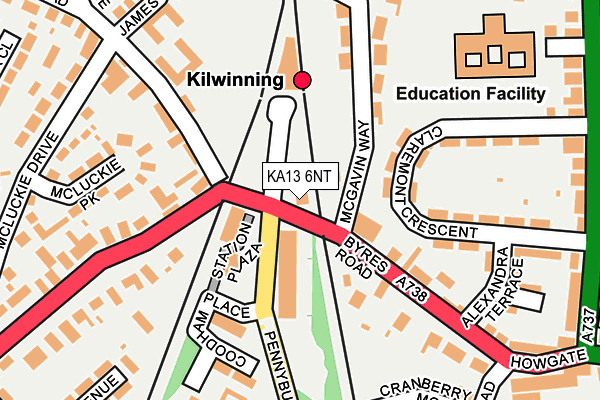 KA13 6NT map - OS OpenMap – Local (Ordnance Survey)