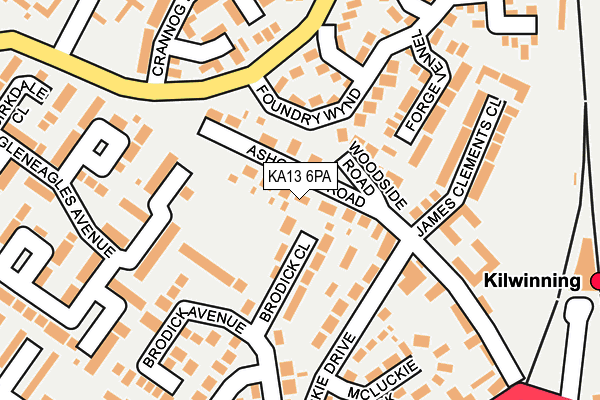 KA13 6PA map - OS OpenMap – Local (Ordnance Survey)