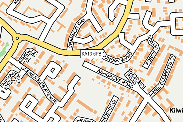 KA13 6PB map - OS OpenMap – Local (Ordnance Survey)