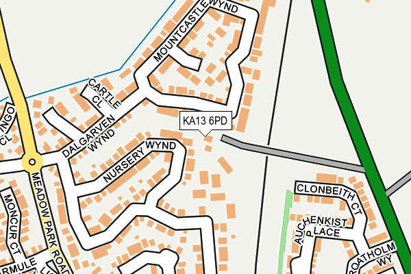 KA13 6PD map - OS OpenMap – Local (Ordnance Survey)