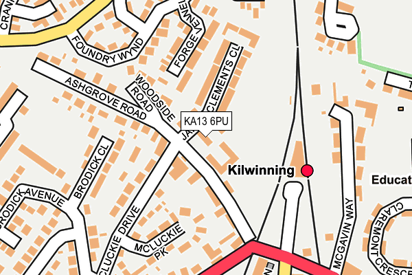 KA13 6PU map - OS OpenMap – Local (Ordnance Survey)