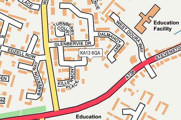 KA13 6QA map - OS OpenMap – Local (Ordnance Survey)