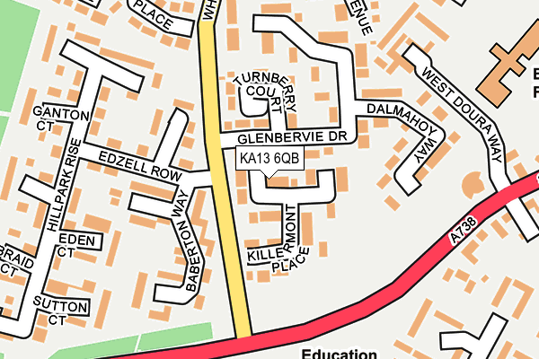 KA13 6QB map - OS OpenMap – Local (Ordnance Survey)