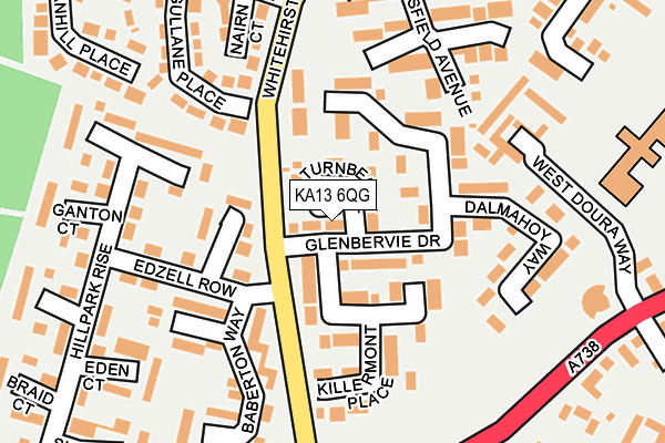 KA13 6QG map - OS OpenMap – Local (Ordnance Survey)