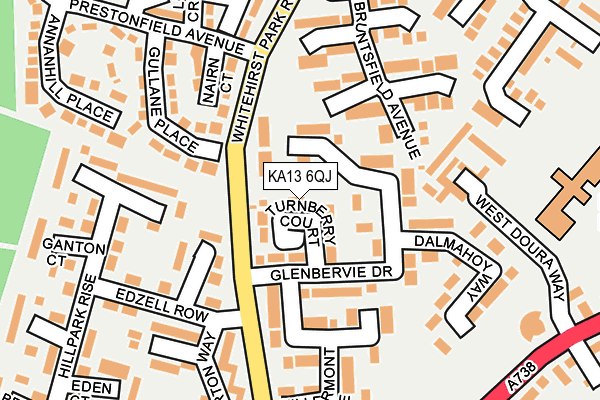 KA13 6QJ map - OS OpenMap – Local (Ordnance Survey)