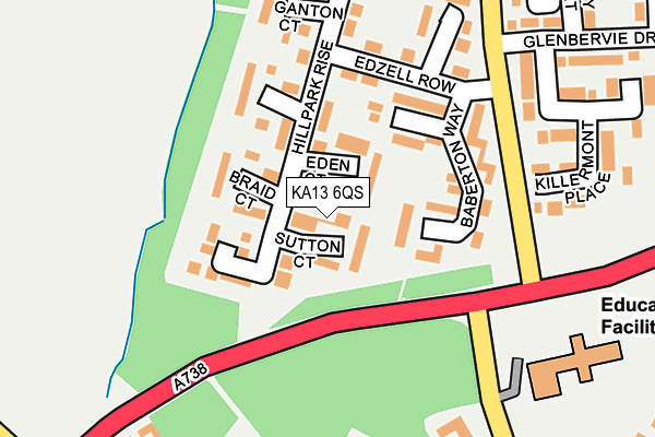 KA13 6QS map - OS OpenMap – Local (Ordnance Survey)