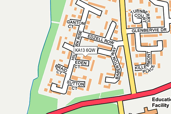KA13 6QW map - OS OpenMap – Local (Ordnance Survey)