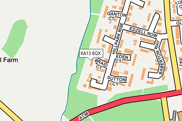 KA13 6QX map - OS OpenMap – Local (Ordnance Survey)