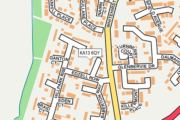 KA13 6QY map - OS OpenMap – Local (Ordnance Survey)