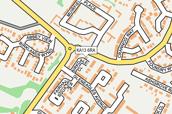 KA13 6RA map - OS OpenMap – Local (Ordnance Survey)