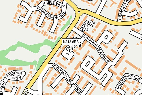 KA13 6RB map - OS OpenMap – Local (Ordnance Survey)
