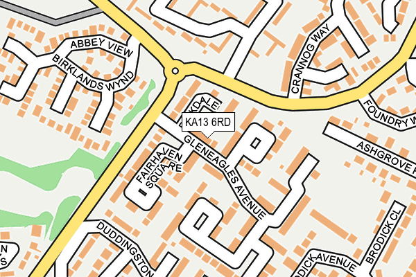 KA13 6RD map - OS OpenMap – Local (Ordnance Survey)
