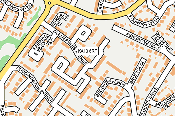 KA13 6RF map - OS OpenMap – Local (Ordnance Survey)