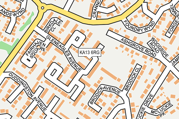 KA13 6RG map - OS OpenMap – Local (Ordnance Survey)
