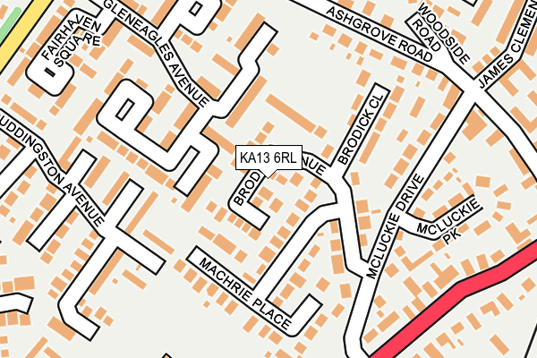 KA13 6RL map - OS OpenMap – Local (Ordnance Survey)
