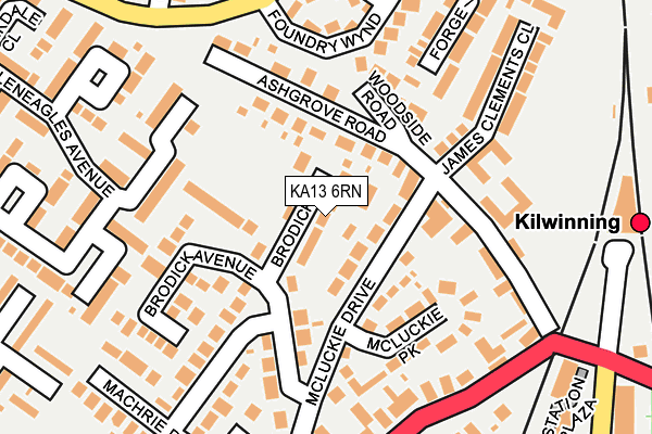 KA13 6RN map - OS OpenMap – Local (Ordnance Survey)