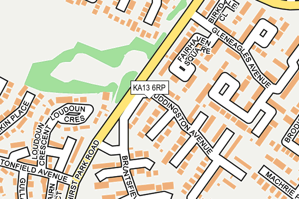 KA13 6RP map - OS OpenMap – Local (Ordnance Survey)