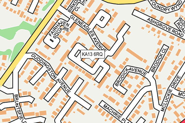 KA13 6RQ map - OS OpenMap – Local (Ordnance Survey)