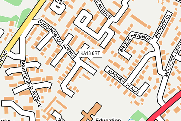 KA13 6RT map - OS OpenMap – Local (Ordnance Survey)