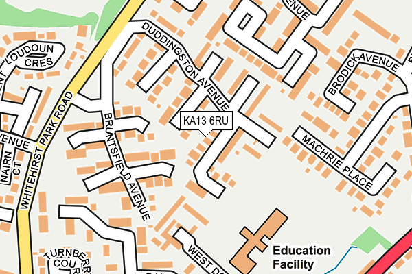 KA13 6RU map - OS OpenMap – Local (Ordnance Survey)