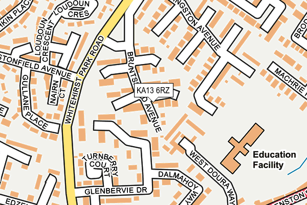 KA13 6RZ map - OS OpenMap – Local (Ordnance Survey)