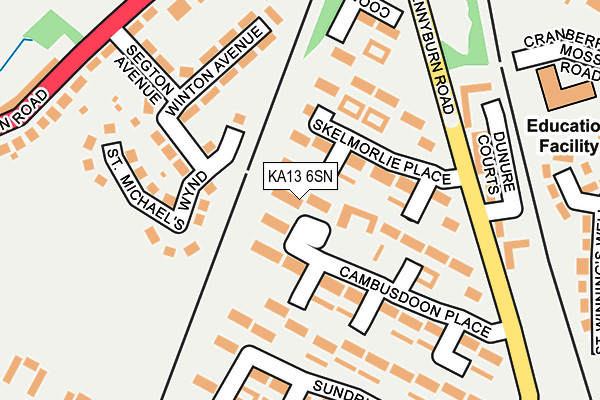 KA13 6SN map - OS OpenMap – Local (Ordnance Survey)