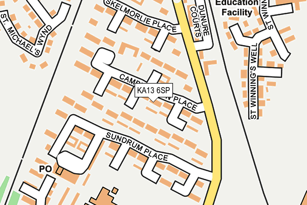 KA13 6SP map - OS OpenMap – Local (Ordnance Survey)