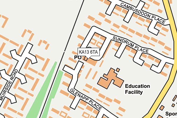 KA13 6TA map - OS OpenMap – Local (Ordnance Survey)