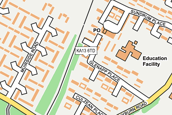 KA13 6TD map - OS OpenMap – Local (Ordnance Survey)