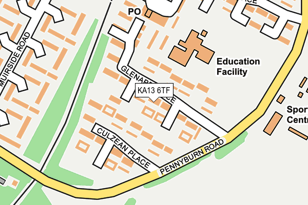 KA13 6TF map - OS OpenMap – Local (Ordnance Survey)