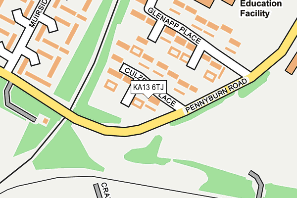 KA13 6TJ map - OS OpenMap – Local (Ordnance Survey)