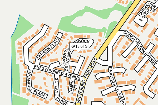 KA13 6TS map - OS OpenMap – Local (Ordnance Survey)