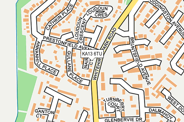 KA13 6TU map - OS OpenMap – Local (Ordnance Survey)