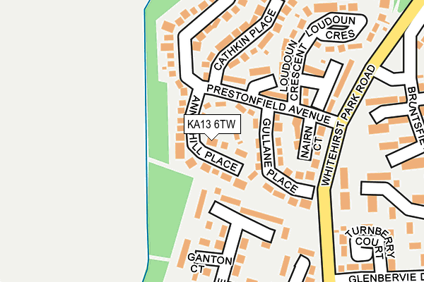 KA13 6TW map - OS OpenMap – Local (Ordnance Survey)