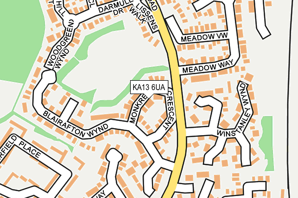 KA13 6UA map - OS OpenMap – Local (Ordnance Survey)