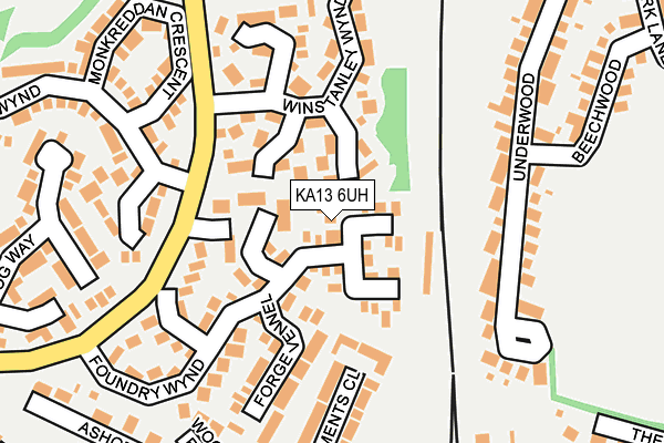 KA13 6UH map - OS OpenMap – Local (Ordnance Survey)