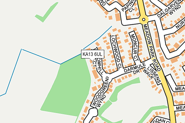 KA13 6UL map - OS OpenMap – Local (Ordnance Survey)