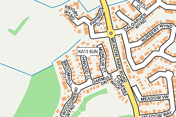 KA13 6UN map - OS OpenMap – Local (Ordnance Survey)