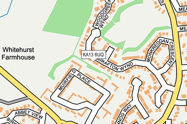 KA13 6UQ map - OS OpenMap – Local (Ordnance Survey)