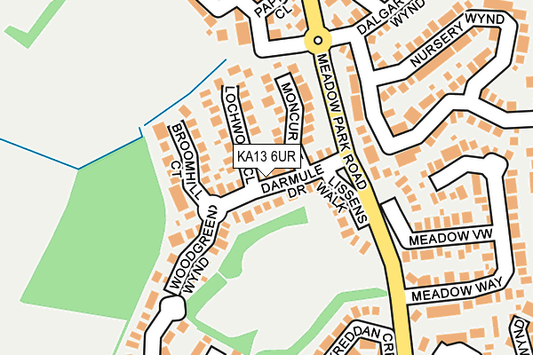 KA13 6UR map - OS OpenMap – Local (Ordnance Survey)
