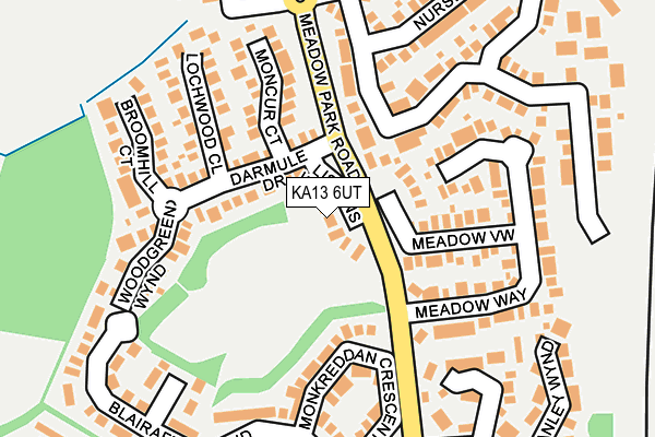 KA13 6UT map - OS OpenMap – Local (Ordnance Survey)
