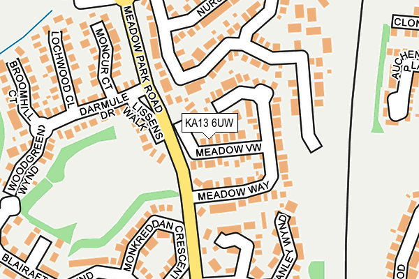 KA13 6UW map - OS OpenMap – Local (Ordnance Survey)