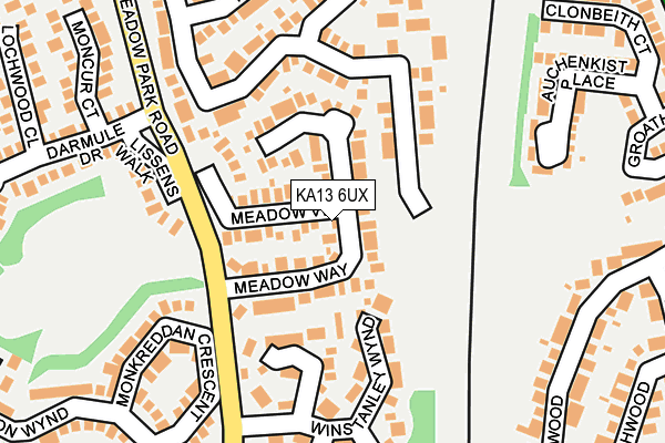 KA13 6UX map - OS OpenMap – Local (Ordnance Survey)