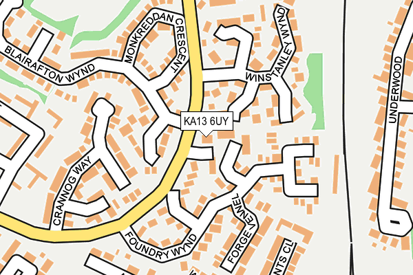 KA13 6UY map - OS OpenMap – Local (Ordnance Survey)