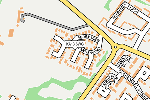 KA13 6WG map - OS OpenMap – Local (Ordnance Survey)