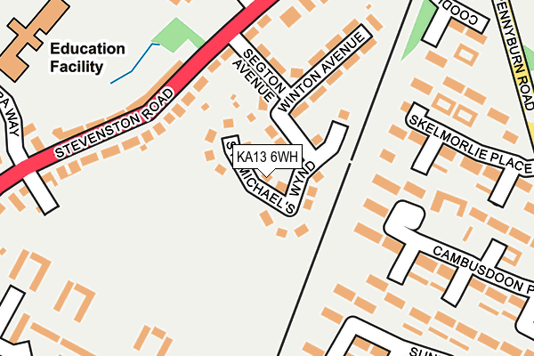 KA13 6WH map - OS OpenMap – Local (Ordnance Survey)