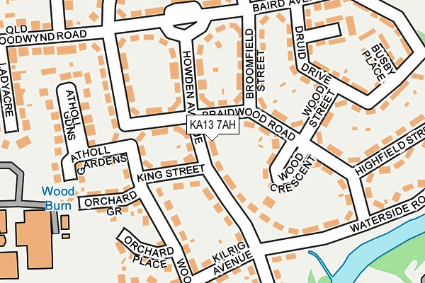 KA13 7AH map - OS OpenMap – Local (Ordnance Survey)