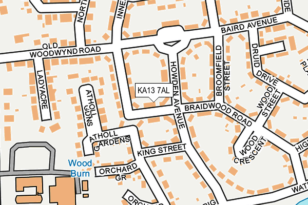 KA13 7AL map - OS OpenMap – Local (Ordnance Survey)