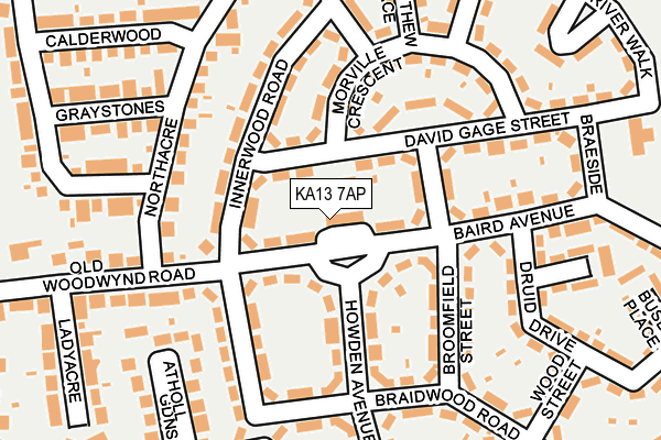 KA13 7AP map - OS OpenMap – Local (Ordnance Survey)